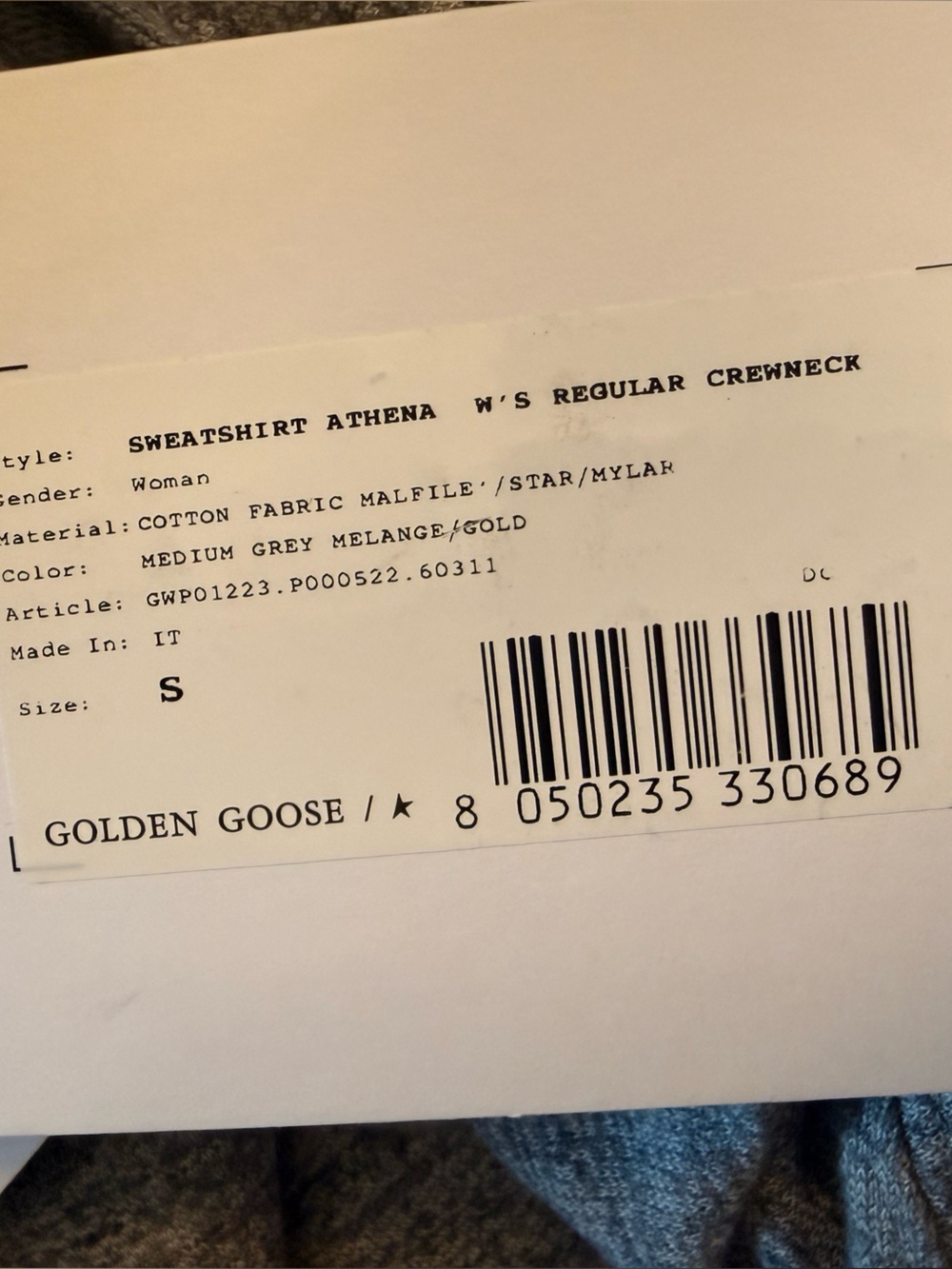 GOLDEN GOOSE ATHENA STAR SWEATSHIRT - GRAY MELANGE/GOLD
STAR Size Small - Picture 7 of 15